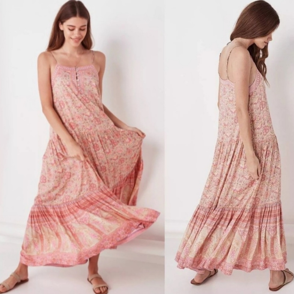 Spell And The Gypsy Collective Poinciana Strappy Dress Gown Size M - Picture 5 of 11